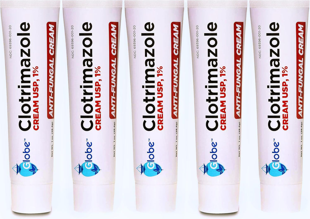 Globe clotrimazole 1% cream tube ready for quick itching relief