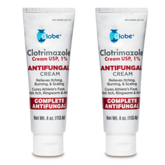 Globe Clotrimazole cream 1% tube front view for fast itch relief.