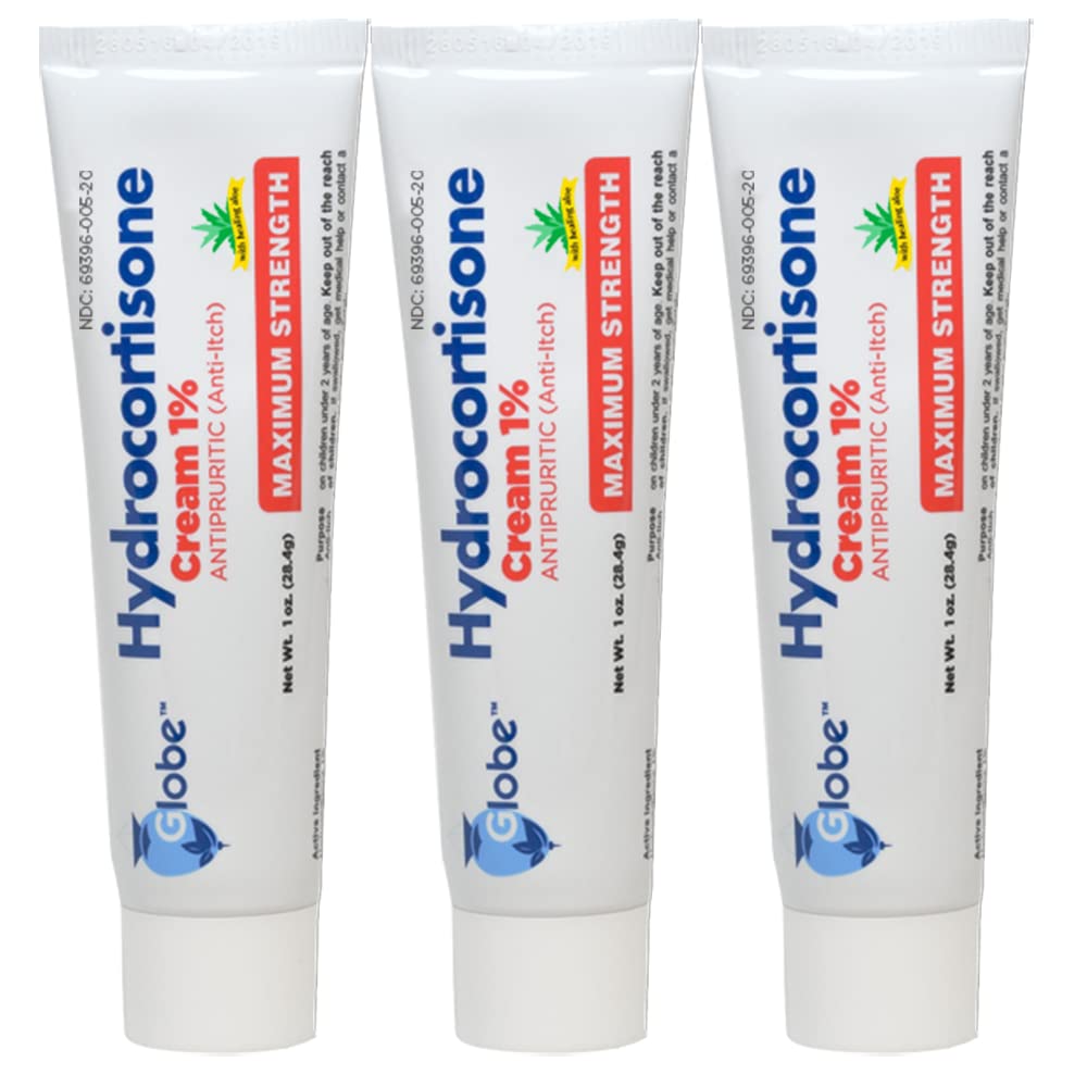 Globe Pharmacy hydrocortisone cream tube front for itch relief