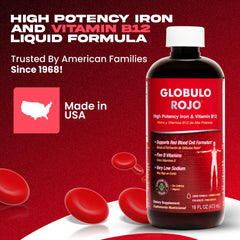 Pouring Globulo Rojo vegan liquid iron supplement