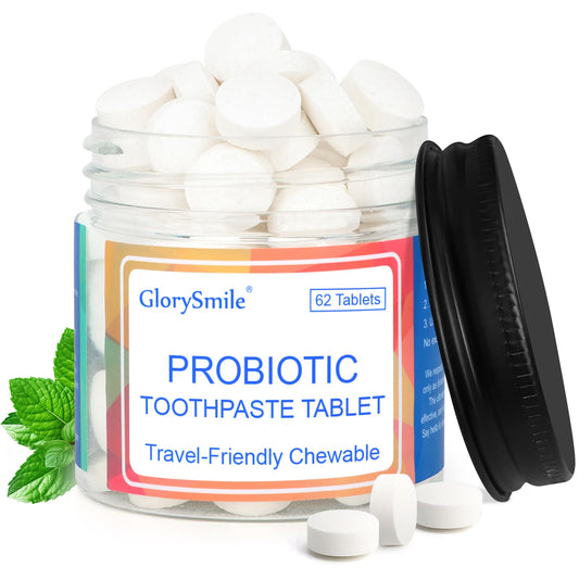 GlorySmile toothpaste tablets with nano-hydroxyapatite and probiotics in mint flavor