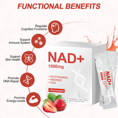 Ingredients panel for Glowshave NAD1000mg Liquid Packets