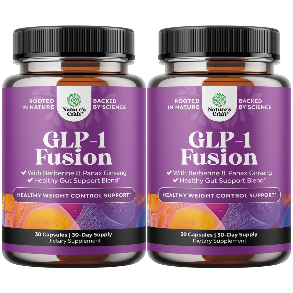 Hero image of GLP-1 Berberine Supplement bottle against a light background