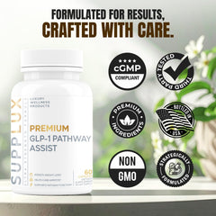 Diet and weight management concept featuring GLP-1 Pathway Assistance