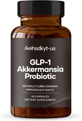 GLP-1 supplement hero image with bottle and 60 capsules for men and women