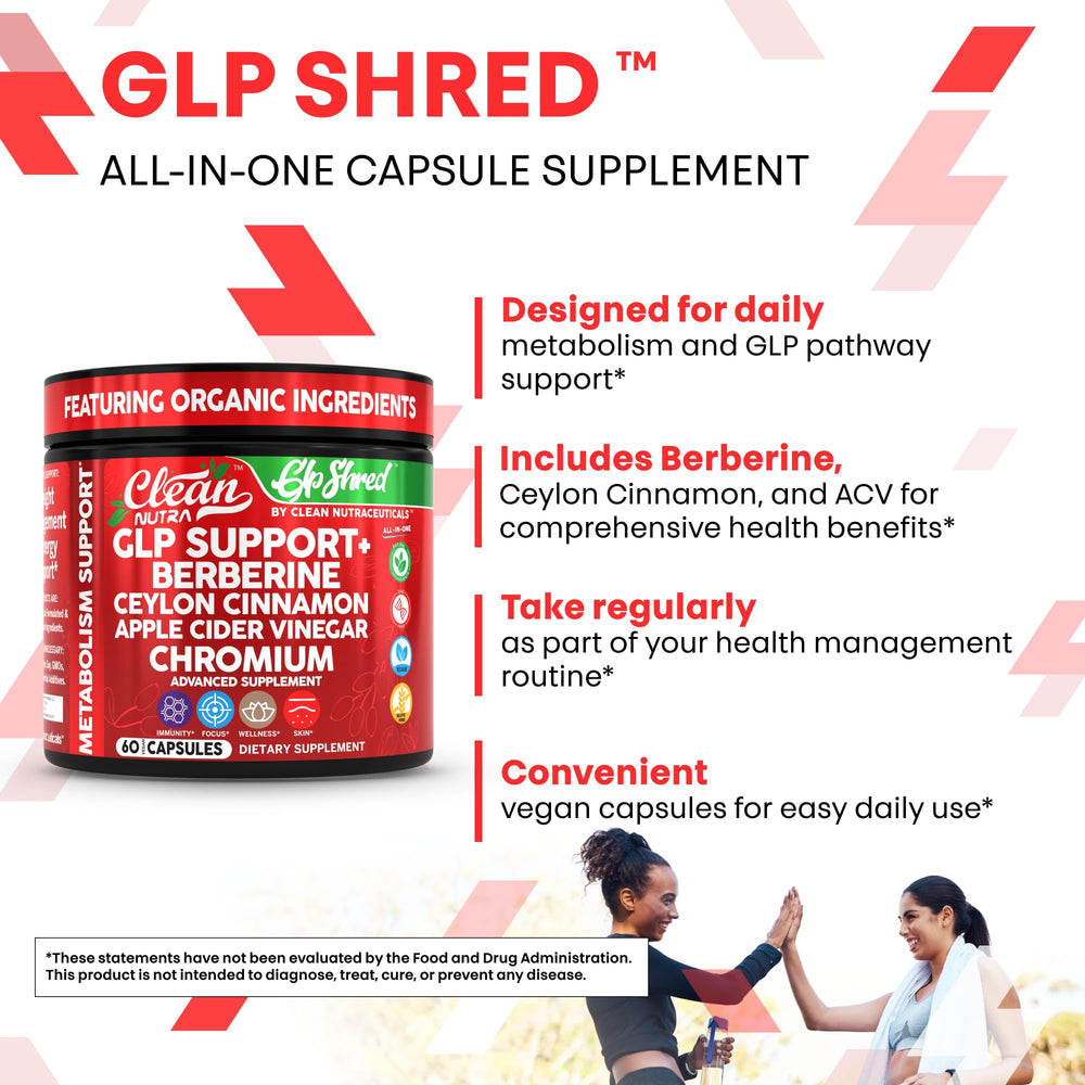 Clean Nutra GLP Shred product shot on neutral background