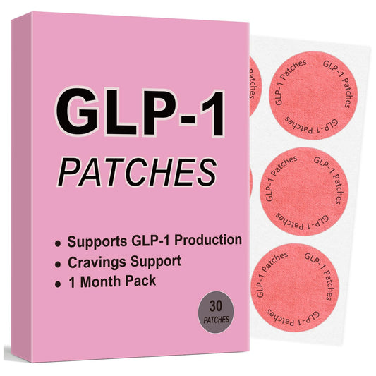 GLP-1 Patches packaging and product overview