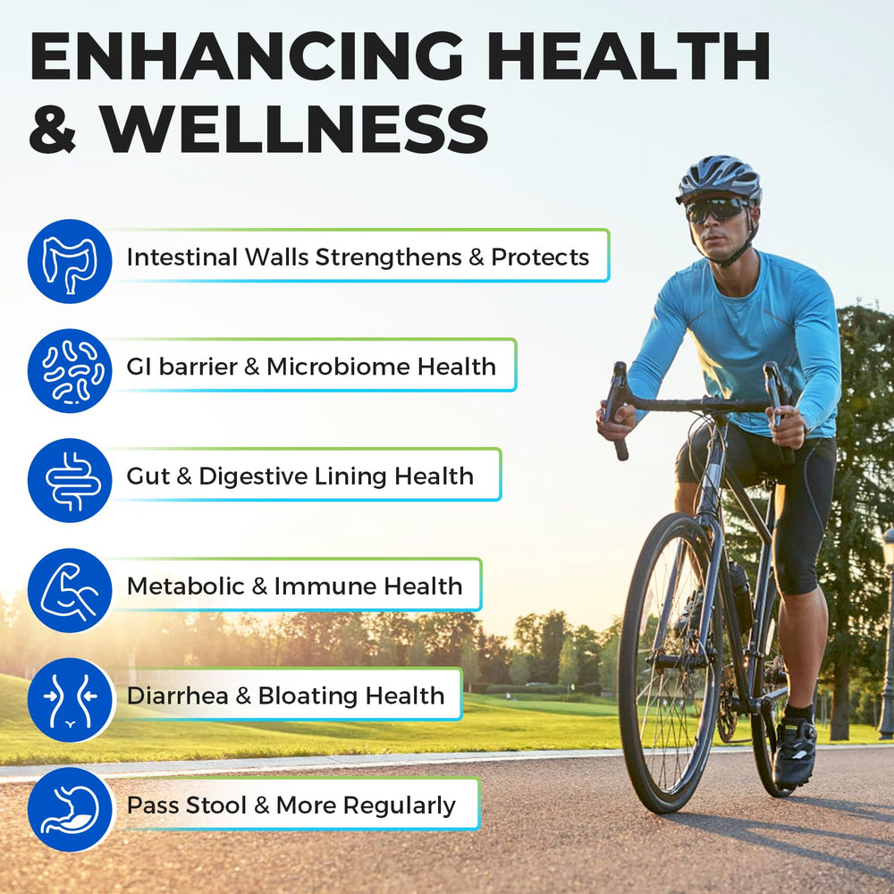 Graphic showing GLP-1 and probiotic benefits for gut health