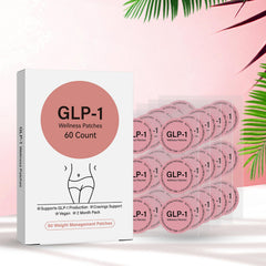 Ultra-thin breathable GLP1 patch adhered to skin