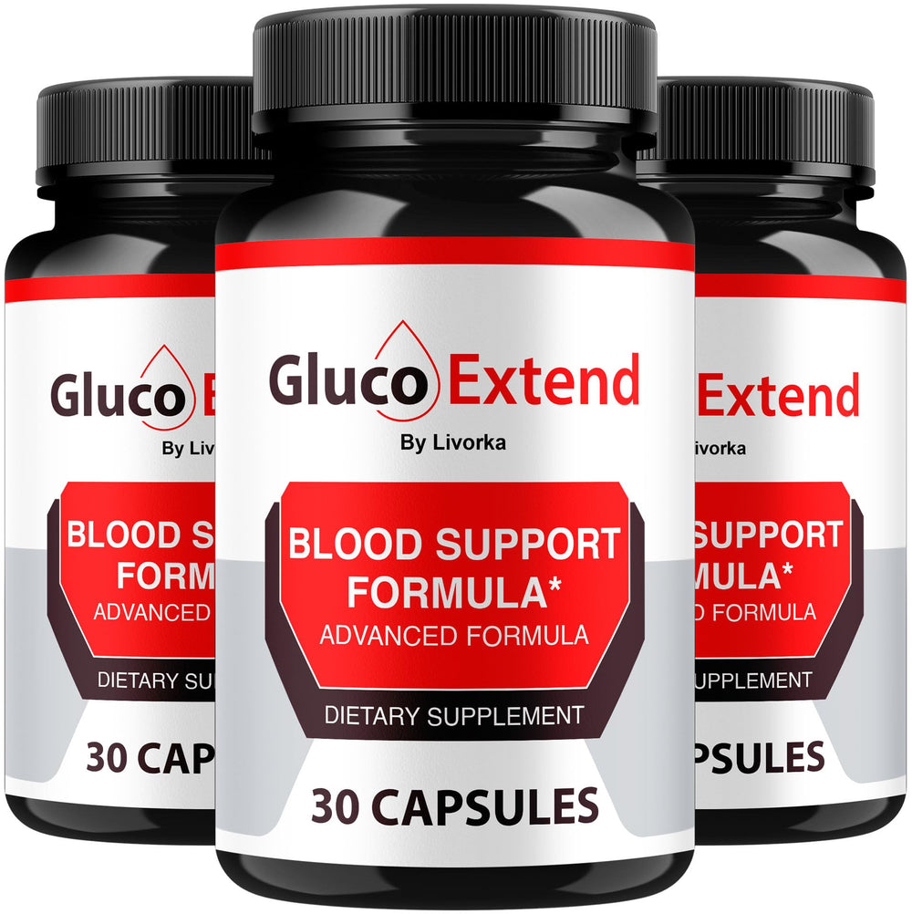 Gluco Extend 3-pack bottle front view