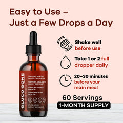 Gluco Gone Drops dropper with liquid