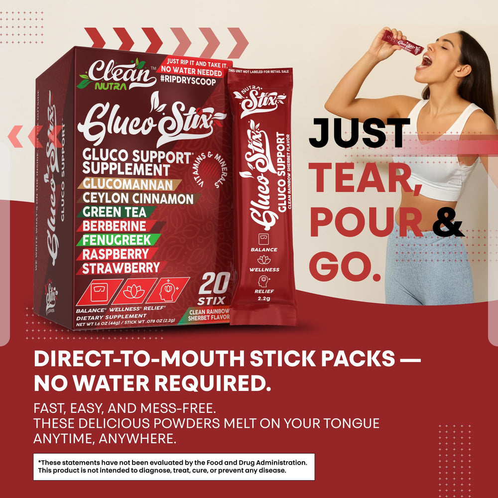 Apple cider vinegar imagery with Gluco Stix sticks