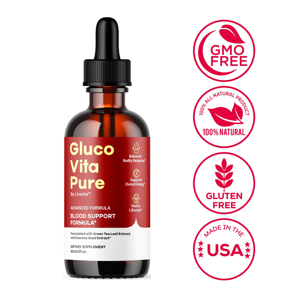 All natural Glucovita Pure Drops packaging