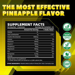 Serving size shown: 3 gummies (5g creatine monohydrate)