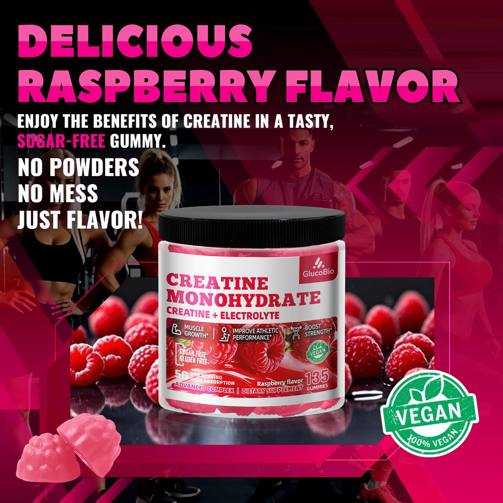 Gluten-free and sugar-free Creatine Monohydrate gummies