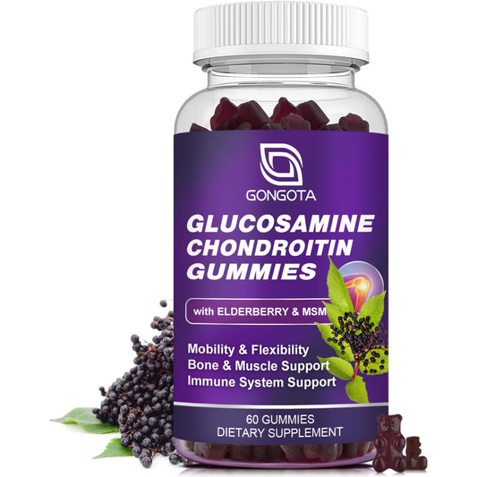 Front view of Glucosamine Chondroitin Gummies bottle - 60 count