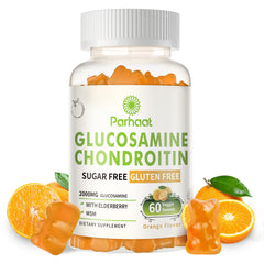 Orange flavor Glucosamine Chondroitin Gummies front view