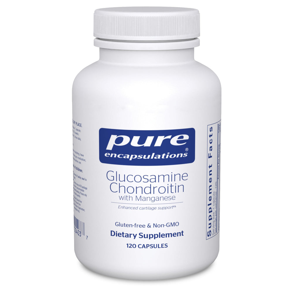 Bottle image of Pure Encapsulations Glucosamine Chondroitin with Manganese 120 Capsules (hero)