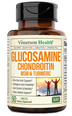 Bottle of Glucosamine Chondroitin MSM 1500 mg joint support tablets