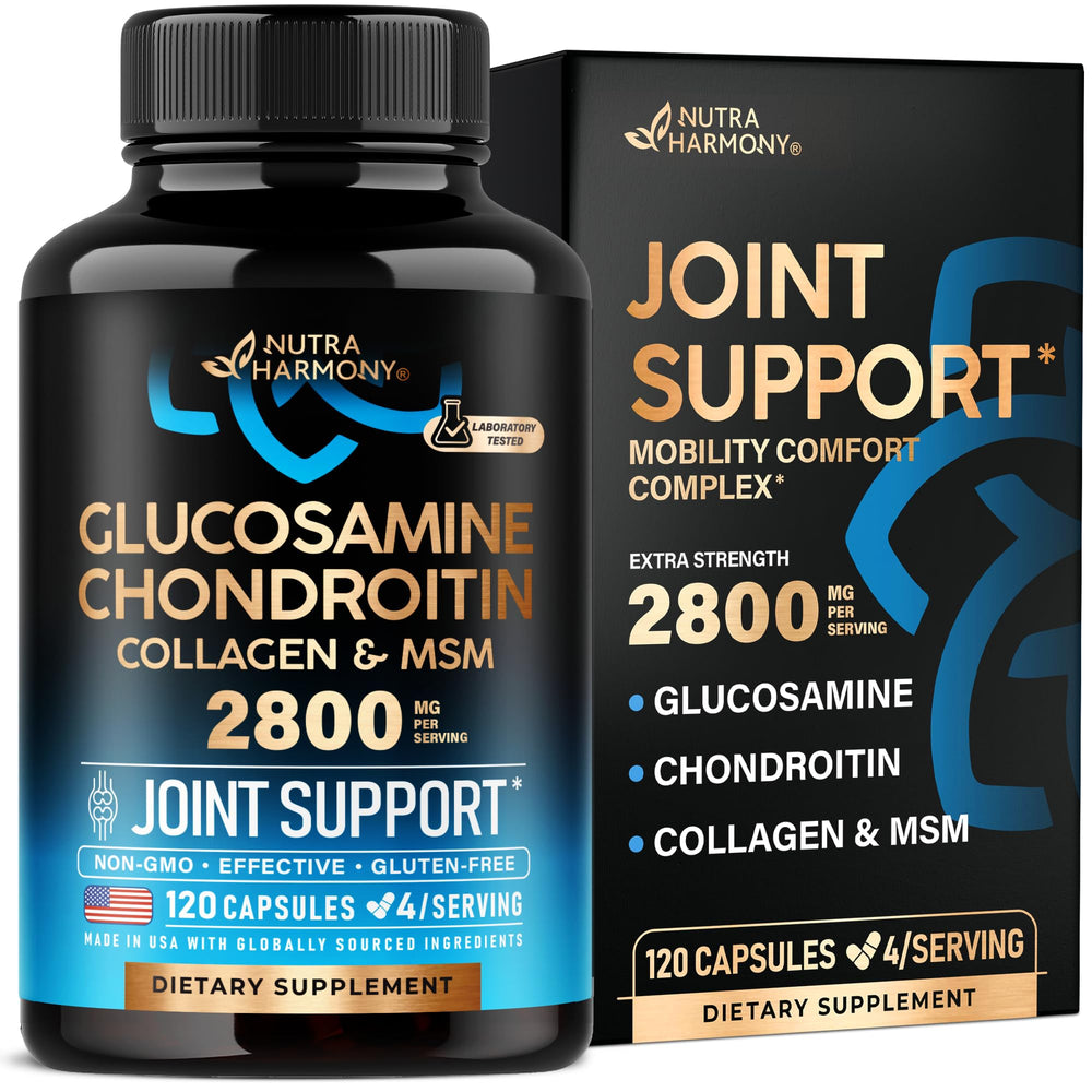 Bottle of Glucosamine Chondroitin MSM Collagen with 120 capsules