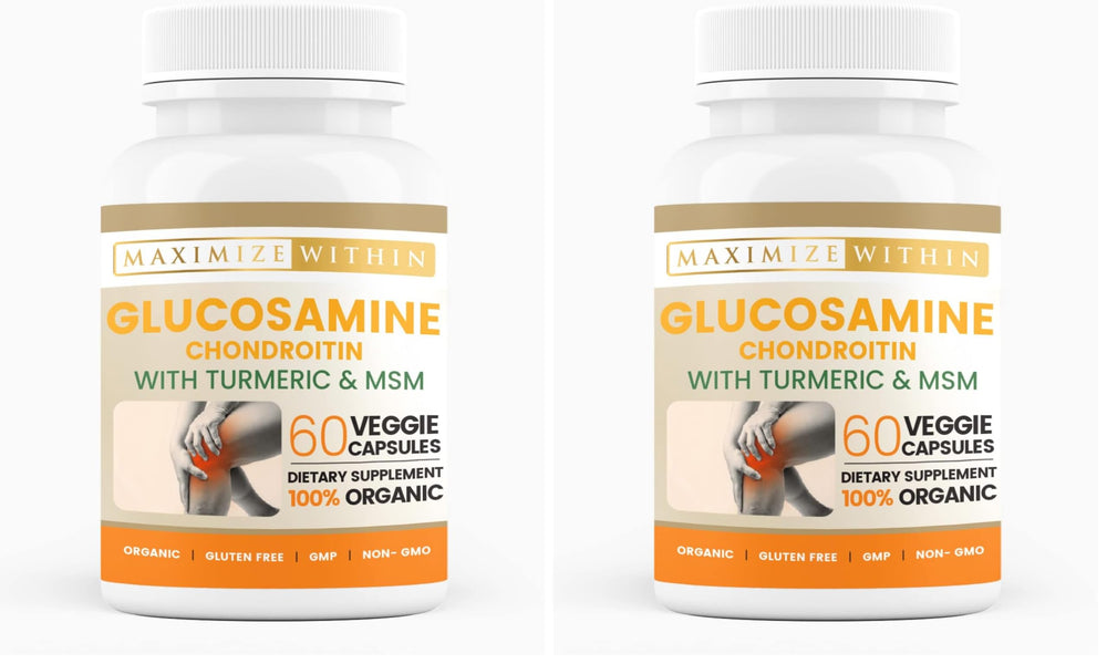 Bottle of Glucosamine Chondroitin Turmeric MSM two-pack with label