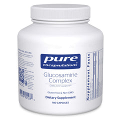 Bottle of Pure Encapsulations Glucosamine Complex with 180 capsules.