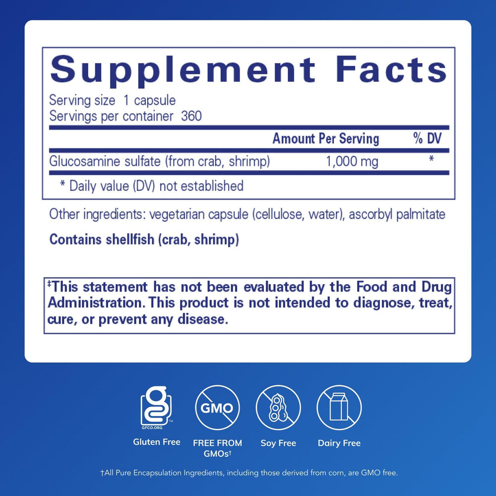 Glucosamine Sulfate 1000 mg joint support 360 capsules