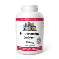 Bottle of Natural Factors Glucosamine Sulfate 360 capsules