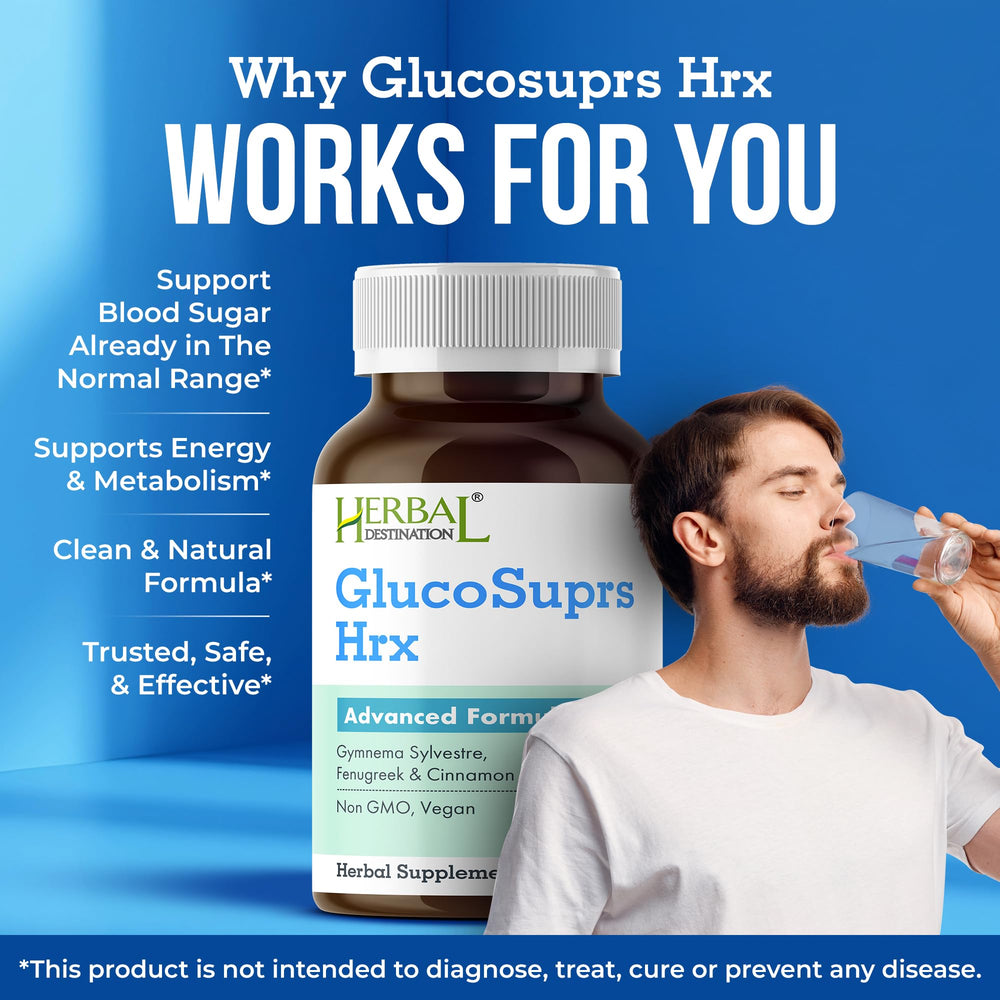 GlucoSuprs Hrx bottle back label