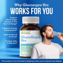 GlucoSuprs Hrx bottle back label