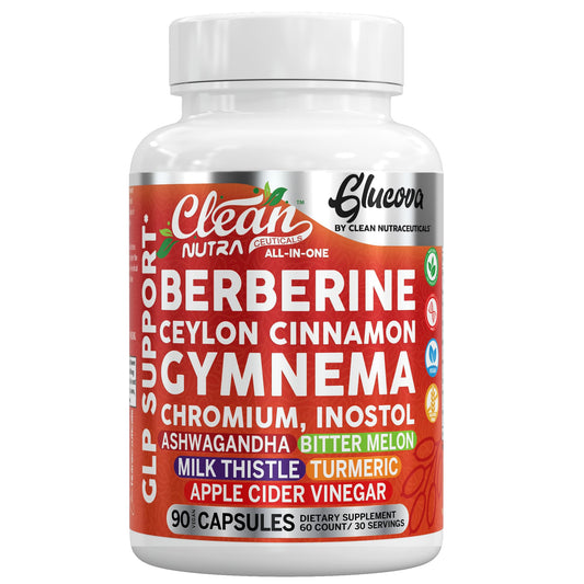 Clean Nutra Glucova bottle with 90 capsules