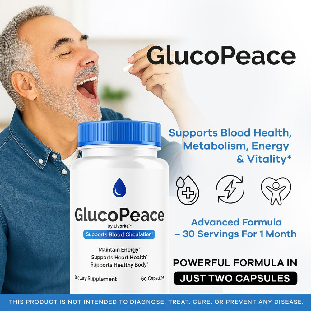 GlucoPeace Capsules bottle back label