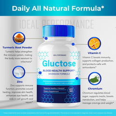 Gluctose 2-pack display with bottle and box
