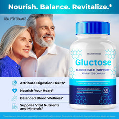 Close-up of Gluctose bottle label