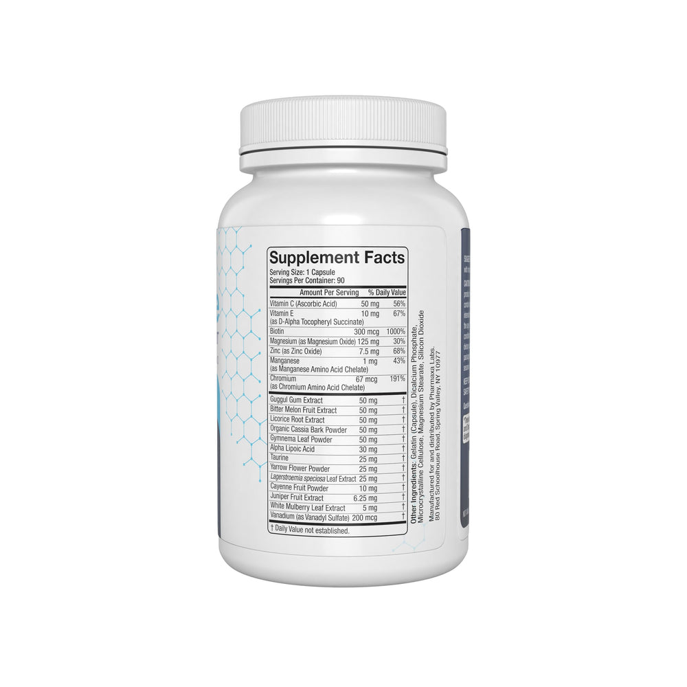 Gluctose ingredients: Chromium, Gymnema, Bitter Melon, Alpha Lipoic Acid