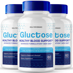 Bottle of Gluctose Pills Advanced Blood Support Formula