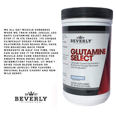 Supplement facts label for Glutamine Select