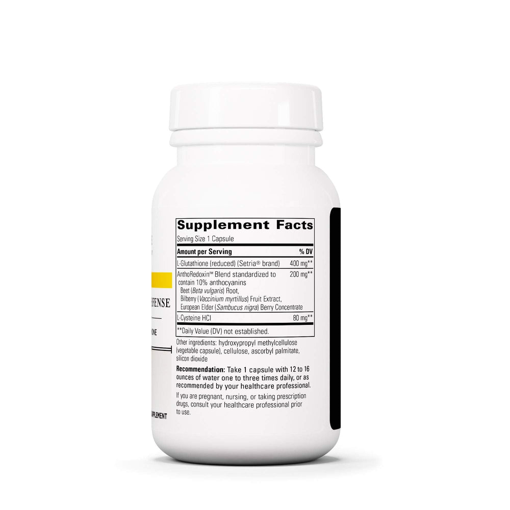 L-Cysteine and anthocyanins ingredients in Glutathione Cell Defense