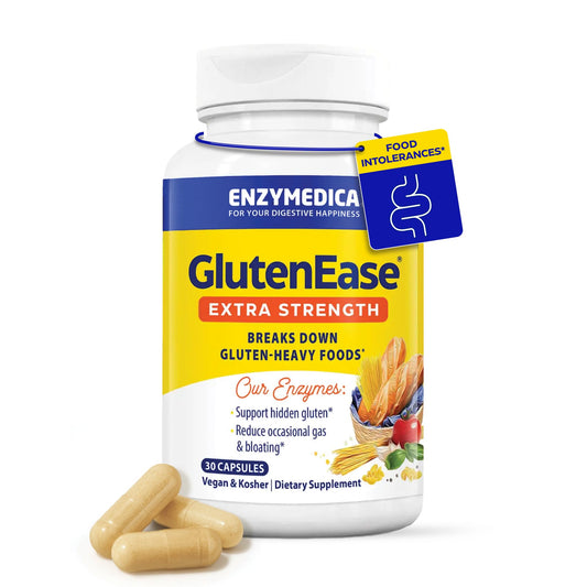 GlutenEase Extra Strength bottle – front view (30 capsules)