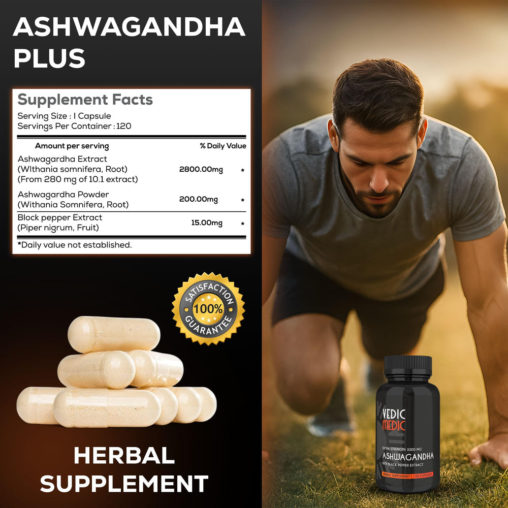 Gluten-free and dairy-free Ashwagandha supplement