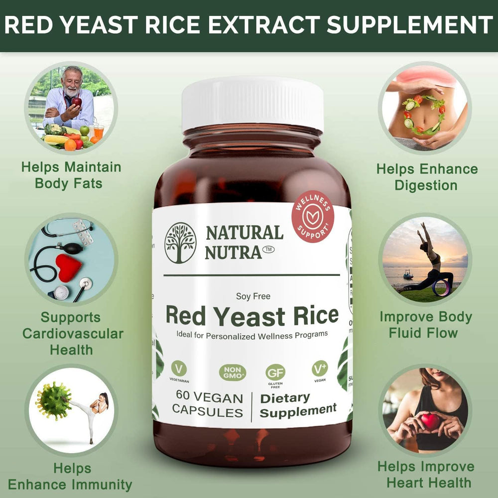 Gluten-free label on Natural Nutra Red Yeast Rice Extract packaging
