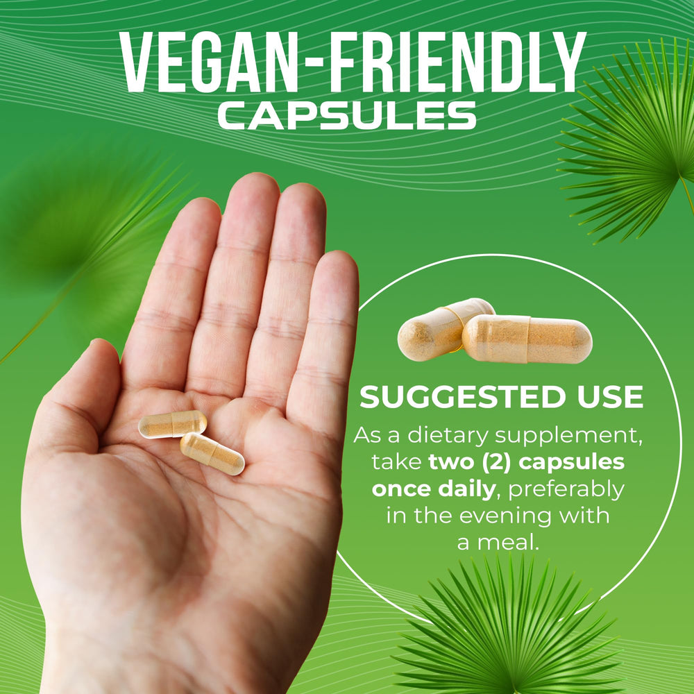 Gluten-free, non-GMO Saw Palmetto capsules