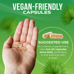 Gluten-free, non-GMO Saw Palmetto capsules