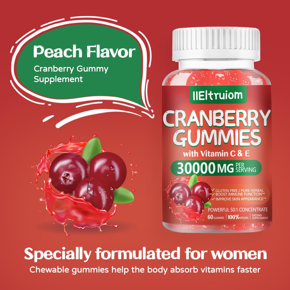 Gluten-free, non-GMO, vegan cranberry supplement