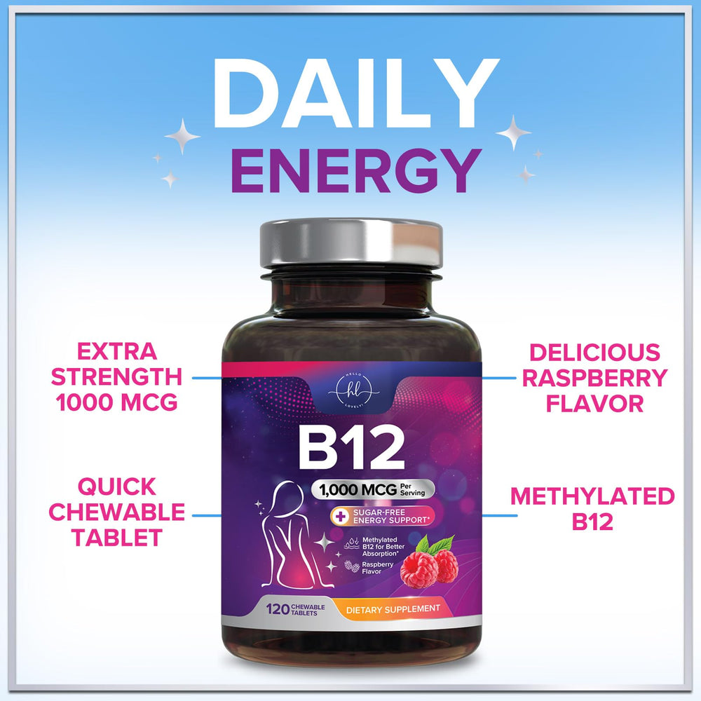 Gluten-free and sugar-free Hello Lovely B12 packaging