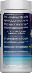 Gluten-free, vegan CALM gummies for kids with stress relief and sleep support, 120-count bottle