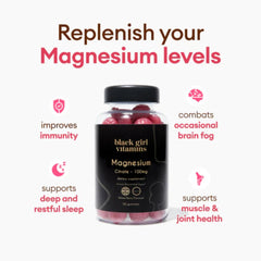 Gluten-free vegan magnesium citrate gummies in mixed berry flavor