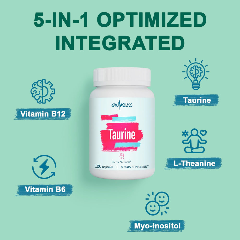 Gluten-free, vegetarian taurine capsules