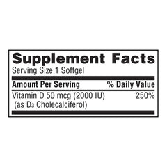 Gluten-free Vitamin D3 softgel capsules