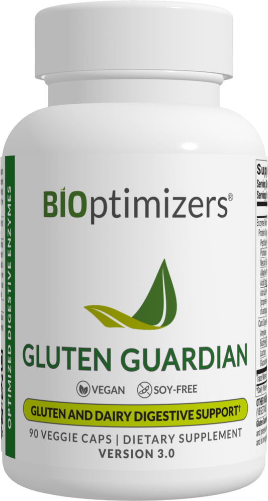 Gluten Guardian 3.0 bottle with 90 capsules for gluten digestion (DPP-IV enzyme)